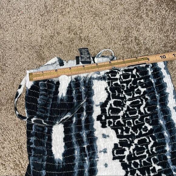 Club Collection maxi dress  black & white Maxin Tie dyed Halter strap dress MD - Picture 8 of 10